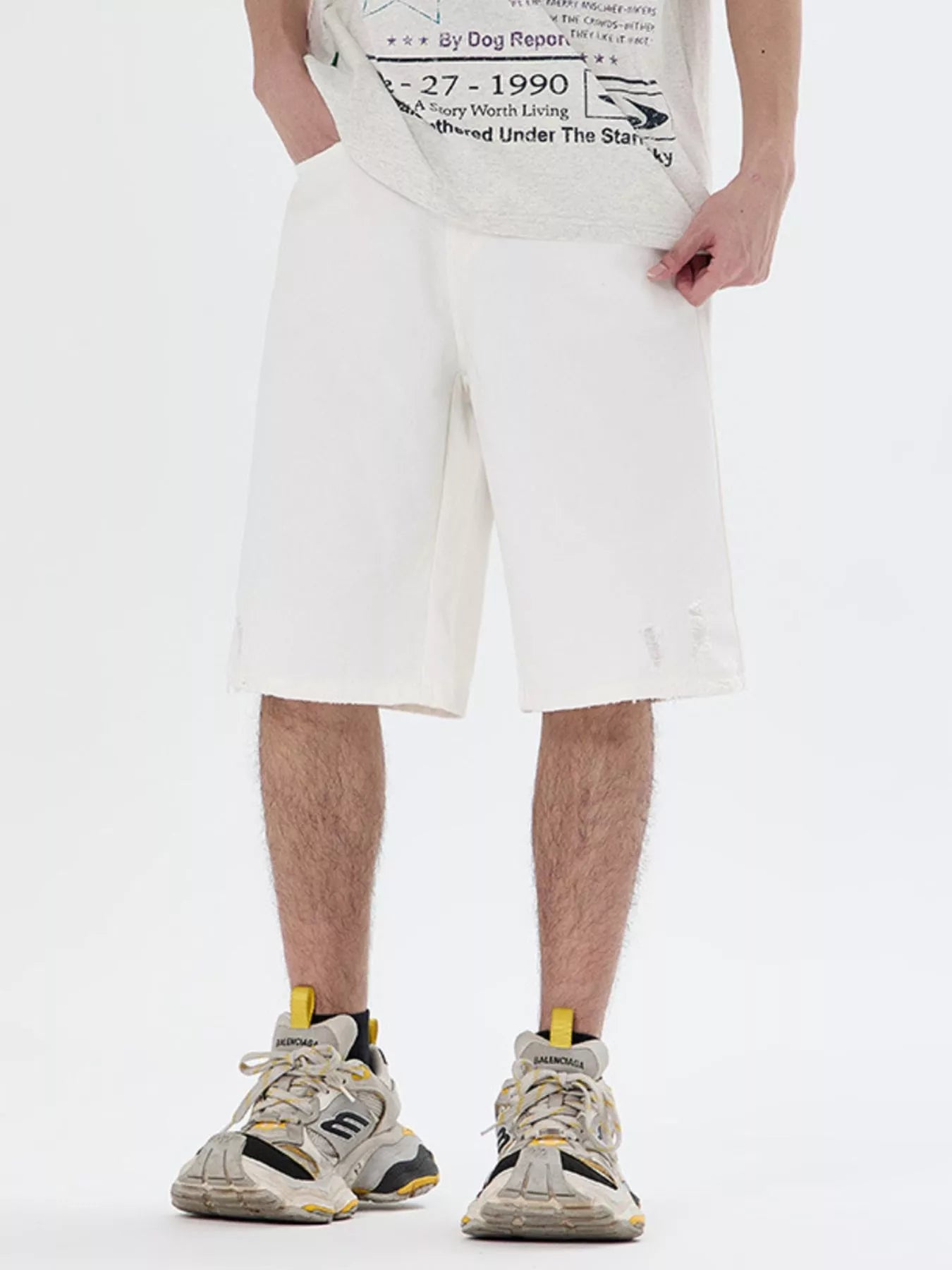 Men's Clothing Loose Fit Denim Shorts