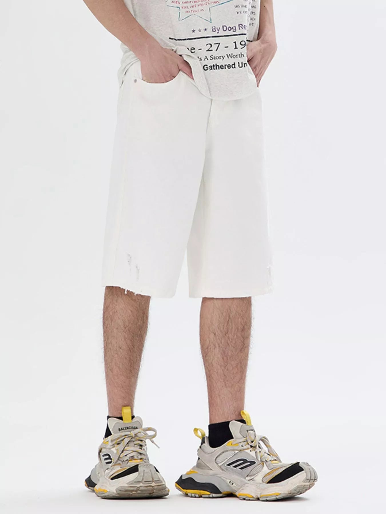 Men's Clothing Loose Fit Denim Shorts