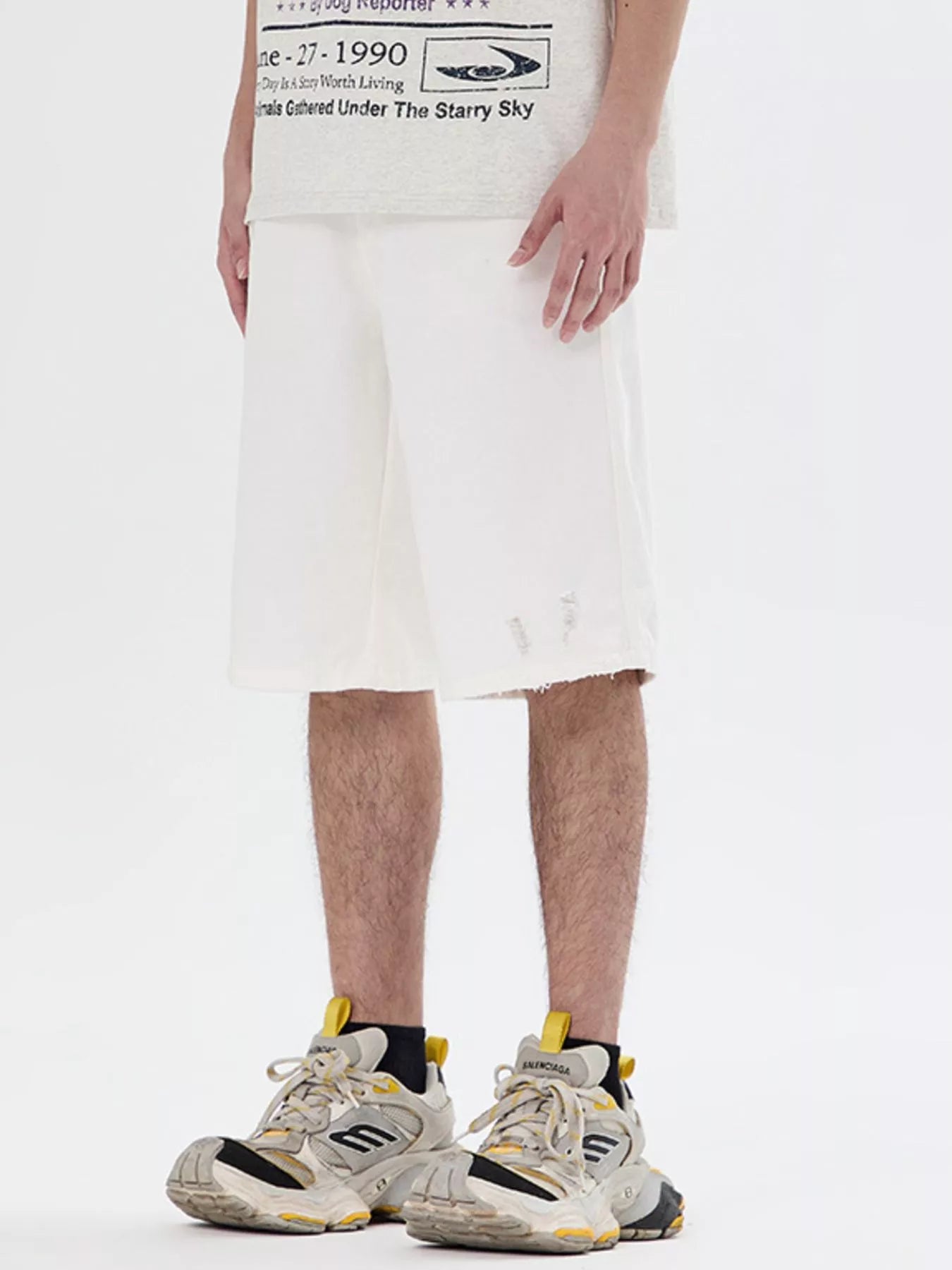 Men's Clothing Loose Fit Denim Shorts